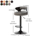 Industrial Style Bar Stool Round Leather Seat with Adjustable Height for Counter Bar Clearhalo 'Bar Furniture' 'Bar Stools' 'bar_stools' 'furn' 'furn_bar_stools' 'furniture_bar_stools' 'Kitchen & Dining Furniture' 'kitchen&dining_furn' 'kitchen' 'kitchen_furn' Furniture' 4571029
