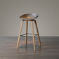 Scandinavia Style Bar Stool Wooden Legs PP Bucket Seat for Counter Bar Grey Natural 1 Piece Clearhalo 'Bar Furniture' 'Bar Stools' 'bar_stools' 'furn' 'furn_bar_stools' 'furniture_bar_stools' 'Kitchen & Dining Furniture' 'kitchen&dining_furn' 'kitchen' 'kitchen_furn' Furniture' 4571033