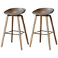 Scandinavia Style Bar Stool Wooden Legs PP Bucket Seat for Counter Bar Grey Natural 2 Piece Set Clearhalo 'Bar Furniture' 'Bar Stools' 'bar_stools' 'furn' 'furn_bar_stools' 'furniture_bar_stools' 'Kitchen & Dining Furniture' 'kitchen&dining_furn' 'kitchen' 'kitchen_furn' Furniture' 4571035