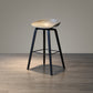 Scandinavia Style Bar Stool Wooden Legs PP Bucket Seat for Counter Bar Grey Black 1 Piece Clearhalo 'Bar Furniture' 'Bar Stools' 'bar_stools' 'furn' 'furn_bar_stools' 'furniture_bar_stools' 'Kitchen & Dining Furniture' 'kitchen&dining_furn' 'kitchen' 'kitchen_furn' Furniture' 4571039