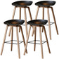 Scandinavia Style Bar Stool Wooden Legs PP Bucket Seat for Counter Bar Black Natural 4 Piece Set Clearhalo 'Bar Furniture' 'Bar Stools' 'bar_stools' 'furn' 'furn_bar_stools' 'furniture_bar_stools' 'Kitchen & Dining Furniture' 'kitchen&dining_furn' 'kitchen' 'kitchen_furn' Furniture' 4571043