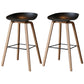 Scandinavia Style Bar Stool Wooden Legs PP Bucket Seat for Counter Bar Black Natural 2 Piece Set Clearhalo 'Bar Furniture' 'Bar Stools' 'bar_stools' 'furn' 'furn_bar_stools' 'furniture_bar_stools' 'Kitchen & Dining Furniture' 'kitchen&dining_furn' 'kitchen' 'kitchen_furn' Furniture' 4571046
