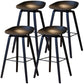 Scandinavia Style Bar Stool Wooden Legs PP Bucket Seat for Counter Bar Black Black 4 Piece Set Clearhalo 'Bar Furniture' 'Bar Stools' 'bar_stools' 'furn' 'furn_bar_stools' 'furniture_bar_stools' 'Kitchen & Dining Furniture' 'kitchen&dining_furn' 'kitchen' 'kitchen_furn' Furniture' 4571047