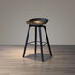 Scandinavia Style Bar Stool Wooden Legs PP Bucket Seat for Counter Bar Black Black 1 Piece Clearhalo 'Bar Furniture' 'Bar Stools' 'bar_stools' 'furn' 'furn_bar_stools' 'furniture_bar_stools' 'Kitchen & Dining Furniture' 'kitchen&dining_furn' 'kitchen' 'kitchen_furn' Furniture' 4571048