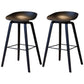 Scandinavia Style Bar Stool Wooden Legs PP Bucket Seat for Counter Bar Black Black 2 Piece Set Clearhalo 'Bar Furniture' 'Bar Stools' 'bar_stools' 'furn' 'furn_bar_stools' 'furniture_bar_stools' 'Kitchen & Dining Furniture' 'kitchen&dining_furn' 'kitchen' 'kitchen_furn' Furniture' 4571049