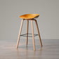 Scandinavia Style Bar Stool Wooden Legs PP Bucket Seat for Counter Bar Ginger Natural 1 Piece Clearhalo 'Bar Furniture' 'Bar Stools' 'bar_stools' 'furn' 'furn_bar_stools' 'furniture_bar_stools' 'Kitchen & Dining Furniture' 'kitchen&dining_furn' 'kitchen' 'kitchen_furn' Furniture' 4571057