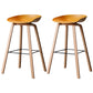 Scandinavia Style Bar Stool Wooden Legs PP Bucket Seat for Counter Bar Ginger Natural 2 Piece Set Clearhalo 'Bar Furniture' 'Bar Stools' 'bar_stools' 'furn' 'furn_bar_stools' 'furniture_bar_stools' 'Kitchen & Dining Furniture' 'kitchen&dining_furn' 'kitchen' 'kitchen_furn' Furniture' 4571058