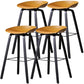 Scandinavia Style Bar Stool Wooden Legs PP Bucket Seat for Counter Bar Ginger Black 4 Piece Set Clearhalo 'Bar Furniture' 'Bar Stools' 'bar_stools' 'furn' 'furn_bar_stools' 'furniture_bar_stools' 'Kitchen & Dining Furniture' 'kitchen&dining_furn' 'kitchen' 'kitchen_furn' Furniture' 4571059