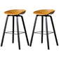 Scandinavia Style Bar Stool Wooden Legs PP Bucket Seat for Counter Bar Ginger Black 2 Piece Set Clearhalo 'Bar Furniture' 'Bar Stools' 'bar_stools' 'furn' 'furn_bar_stools' 'furniture_bar_stools' 'Kitchen & Dining Furniture' 'kitchen&dining_furn' 'kitchen' 'kitchen_furn' Furniture' 4571061