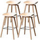 Scandinavia Style Bar Stool Wooden Legs PP Bucket Seat for Counter Bar White Natural 4 Piece Set Clearhalo 'Bar Furniture' 'Bar Stools' 'bar_stools' 'furn' 'furn_bar_stools' 'furniture_bar_stools' 'Kitchen & Dining Furniture' 'kitchen&dining_furn' 'kitchen' 'kitchen_furn' Furniture' 4571062