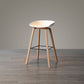 Scandinavia Style Bar Stool Wooden Legs PP Bucket Seat for Counter Bar White Natural 1 Piece Clearhalo 'Bar Furniture' 'Bar Stools' 'bar_stools' 'furn' 'furn_bar_stools' 'furniture_bar_stools' 'Kitchen & Dining Furniture' 'kitchen&dining_furn' 'kitchen' 'kitchen_furn' Furniture' 4571063