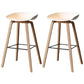 Scandinavia Style Bar Stool Wooden Legs PP Bucket Seat for Counter Bar White Natural 2 Piece Set Clearhalo 'Bar Furniture' 'Bar Stools' 'bar_stools' 'furn' 'furn_bar_stools' 'furniture_bar_stools' 'Kitchen & Dining Furniture' 'kitchen&dining_furn' 'kitchen' 'kitchen_furn' Furniture' 4571064