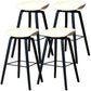 Scandinavia Style Bar Stool Wooden Legs PP Bucket Seat for Counter Bar White Black 4 Piece Set Clearhalo 'Bar Furniture' 'Bar Stools' 'bar_stools' 'furn' 'furn_bar_stools' 'furniture_bar_stools' 'Kitchen & Dining Furniture' 'kitchen&dining_furn' 'kitchen' 'kitchen_furn' Furniture' 4571065