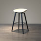Scandinavia Style Bar Stool Wooden Legs PP Bucket Seat for Counter Bar White Black 1 Piece Clearhalo 'Bar Furniture' 'Bar Stools' 'bar_stools' 'furn' 'furn_bar_stools' 'furniture_bar_stools' 'Kitchen & Dining Furniture' 'kitchen&dining_furn' 'kitchen' 'kitchen_furn' Furniture' 4571066