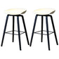 Scandinavia Style Bar Stool Wooden Legs PP Bucket Seat for Counter Bar White Black 2 Piece Set Clearhalo 'Bar Furniture' 'Bar Stools' 'bar_stools' 'furn' 'furn_bar_stools' 'furniture_bar_stools' 'Kitchen & Dining Furniture' 'kitchen&dining_furn' 'kitchen' 'kitchen_furn' Furniture' 4571067