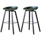 Scandinavia Style Bar Stool Wooden Legs PP Bucket Seat for Counter Bar Navy Black 2 Piece Set Clearhalo 'Bar Furniture' 'Bar Stools' 'bar_stools' 'furn' 'furn_bar_stools' 'furniture_bar_stools' 'Kitchen & Dining Furniture' 'kitchen&dining_furn' 'kitchen' 'kitchen_furn' Furniture' 4571073
