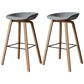 Scandinavia Style Bar Stool Wooden Legs PP Bucket Seat for Counter Bar Light Gray Natural 2 Piece Set Clearhalo 'Bar Furniture' 'Bar Stools' 'bar_stools' 'furn' 'furn_bar_stools' 'furniture_bar_stools' 'Kitchen & Dining Furniture' 'kitchen&dining_furn' 'kitchen' 'kitchen_furn' Furniture' 4571076