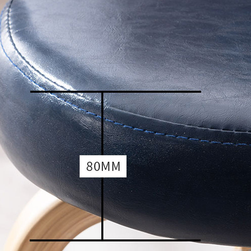 Modern Armless Backrest Counter Stool Wood Kitchen Bar Stool with Pedal and Cushion Clearhalo 'Bar Furniture' 'Bar Stools' 'bar_stools' 'furn' 'furn_bar_stools' 'furniture_bar_stools' 'Kitchen & Dining Furniture' 'kitchen&dining_furn' 'kitchen' 'kitchen_furn' Furniture' 4571093