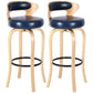 Modern Armless Backrest Counter Stool Wood Kitchen Bar Stool with Pedal and Cushion Dark Blue Natural 2 Piece Set Clearhalo 'Bar Furniture' 'Bar Stools' 'bar_stools' 'furn' 'furn_bar_stools' 'furniture_bar_stools' 'Kitchen & Dining Furniture' 'kitchen&dining_furn' 'kitchen' 'kitchen_furn' Furniture' 4571112