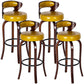 Modern Armless Backrest Counter Stool Wood Kitchen Bar Stool with Pedal and Cushion Ginger Brown 4 Piece Set Clearhalo 'Bar Furniture' 'Bar Stools' 'bar_stools' 'furn' 'furn_bar_stools' 'furniture_bar_stools' 'Kitchen & Dining Furniture' 'kitchen&dining_furn' 'kitchen' 'kitchen_furn' Furniture' 4571113