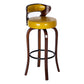 Modern Armless Backrest Counter Stool Wood Kitchen Bar Stool with Pedal and Cushion Ginger Brown 1 Piece Clearhalo 'Bar Furniture' 'Bar Stools' 'bar_stools' 'furn' 'furn_bar_stools' 'furniture_bar_stools' 'Kitchen & Dining Furniture' 'kitchen&dining_furn' 'kitchen' 'kitchen_furn' Furniture' 4571114