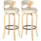 Modern Armless Backrest Counter Stool Wood Kitchen Bar Stool with Pedal and Cushion Off-White Natural 2 Piece Set Clearhalo 'Bar Furniture' 'Bar Stools' 'bar_stools' 'furn' 'furn_bar_stools' 'furniture_bar_stools' 'Kitchen & Dining Furniture' 'kitchen&dining_furn' 'kitchen' 'kitchen_furn' Furniture' 4571127