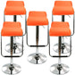 Modern Style Metal Bar Stool with Swivel and Adjustable Height Bistro Simple Bar Stool Orange 5 Piece Set Clearhalo 'Bar Furniture' 'Bar Stools' 'bar_stools' 'furn' 'furn_bar_stools' 'furniture_bar_stools' 'Kitchen & Dining Furniture' 'kitchen&dining_furn' 'kitchen' 'kitchen_furn' Furniture' 4571208