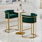 Glam Armless Backrest Counter Stool Iron Jewelry Store Bar Stool with Velvet Cushion Clearhalo 'Bar Furniture' 'Bar Stools' 'bar_stools' 'furn' 'furn_bar_stools' 'furniture_bar_stools' 'Kitchen & Dining Furniture' 'kitchen&dining_furn' 'kitchen' 'kitchen_furn' Furniture' 4571296