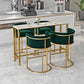 Glam Armless Backrest Counter Stool Iron Jewelry Store Bar Stool with Velvet Cushion Clearhalo 'Bar Furniture' 'Bar Stools' 'bar_stools' 'furn' 'furn_bar_stools' 'furniture_bar_stools' 'Kitchen & Dining Furniture' 'kitchen&dining_furn' 'kitchen' 'kitchen_furn' Furniture' 4571309