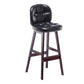 Modern Backrest Armless Counter Stool Wood Bar Stool with Pedal and Cushion Black Brown 1 Piece Clearhalo 'Bar Furniture' 'Bar Stools' 'bar_stools' 'furn' 'furn_bar_stools' 'furniture_bar_stools' 'Kitchen & Dining Furniture' 'kitchen&dining_furn' 'kitchen' 'kitchen_furn' Furniture' 4571325