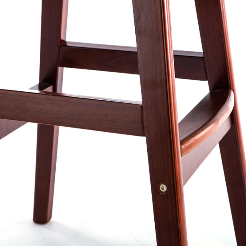 Modern Backrest Armless Counter Stool Wood Bar Stool with Pedal and Cushion Clearhalo 'Bar Furniture' 'Bar Stools' 'bar_stools' 'furn' 'furn_bar_stools' 'furniture_bar_stools' 'Kitchen & Dining Furniture' 'kitchen&dining_furn' 'kitchen' 'kitchen_furn' Furniture' 4571326