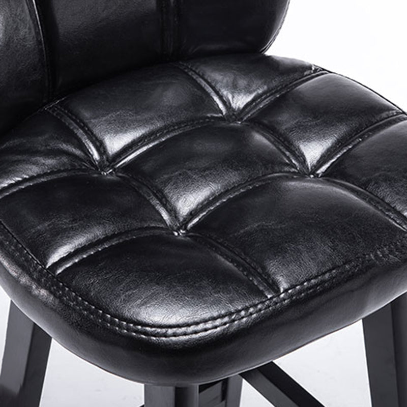 Modern Backrest Armless Counter Stool Wood Bar Stool with Pedal and Cushion Clearhalo 'Bar Furniture' 'Bar Stools' 'bar_stools' 'furn' 'furn_bar_stools' 'furniture_bar_stools' 'Kitchen & Dining Furniture' 'kitchen&dining_furn' 'kitchen' 'kitchen_furn' Furniture' 4571331