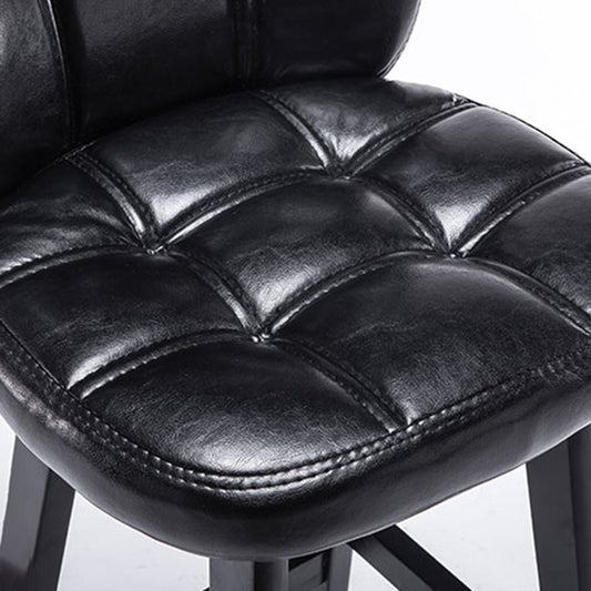 Modern Backrest Armless Counter Stool Wood Bar Stool with Pedal and Cushion Clearhalo 'Bar Furniture' 'Bar Stools' 'bar_stools' 'furn' 'furn_bar_stools' 'furniture_bar_stools' 'Kitchen & Dining Furniture' 'kitchen&dining_furn' 'kitchen' 'kitchen_furn' Furniture' 4571331