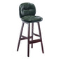 Modern Backrest Armless Counter Stool Wood Bar Stool with Pedal and Cushion Blackish Green Brown 1 Piece Clearhalo 'Bar Furniture' 'Bar Stools' 'bar_stools' 'furn' 'furn_bar_stools' 'furniture_bar_stools' 'Kitchen & Dining Furniture' 'kitchen&dining_furn' 'kitchen' 'kitchen_furn' Furniture' 4571341