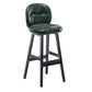 Modern Backrest Armless Counter Stool Wood Bar Stool with Pedal and Cushion Blackish Green Black 1 Piece Clearhalo 'Bar Furniture' 'Bar Stools' 'bar_stools' 'furn' 'furn_bar_stools' 'furniture_bar_stools' 'Kitchen & Dining Furniture' 'kitchen&dining_furn' 'kitchen' 'kitchen_furn' Furniture' 4571344