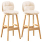 Modern Backrest Armless Counter Stool Wood Bar Stool with Pedal and Cushion Off-White Natural 2 Piece Set Clearhalo 'Bar Furniture' 'Bar Stools' 'bar_stools' 'furn' 'furn_bar_stools' 'furniture_bar_stools' 'Kitchen & Dining Furniture' 'kitchen&dining_furn' 'kitchen' 'kitchen_furn' Furniture' 4571360