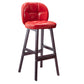 Modern Backrest Armless Counter Stool Wood Bar Stool with Pedal and Cushion Red Brown 1 Piece Clearhalo 'Bar Furniture' 'Bar Stools' 'bar_stools' 'furn' 'furn_bar_stools' 'furniture_bar_stools' 'Kitchen & Dining Furniture' 'kitchen&dining_furn' 'kitchen' 'kitchen_furn' Furniture' 4571365