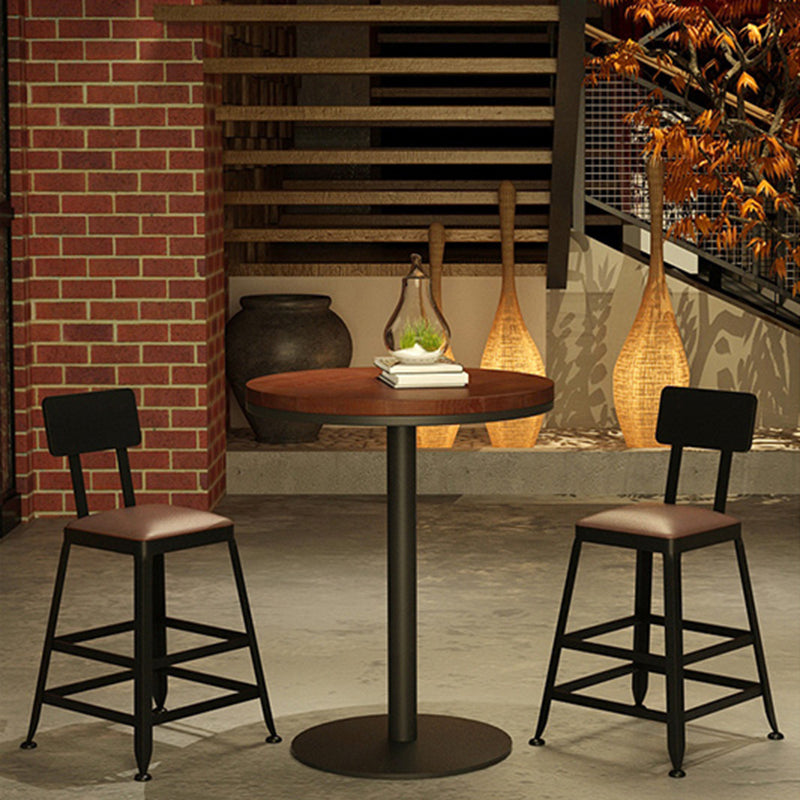 Contemporary Metal Solid Wood Barstool Indoor Bar Stool with Backless Clearhalo 'Bar Furniture' 'Bar Stools' 'bar_stools' 'furn' 'furn_bar_stools' 'furniture_bar_stools' 'Kitchen & Dining Furniture' 'kitchen&dining_furn' 'kitchen' 'kitchen_furn' Furniture' 4571406