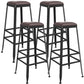 Contemporary Metal Solid Wood Barstool Indoor Bar Stool with Backless 4 Piece Set Upholstered Bar Stool(30"H) Clearhalo 'Bar Furniture' 'Bar Stools' 'bar_stools' 'furn' 'furn_bar_stools' 'furniture_bar_stools' 'Kitchen & Dining Furniture' 'kitchen&dining_furn' 'kitchen' 'kitchen_furn' Furniture' 4571416