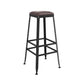 Contemporary Metal Solid Wood Barstool Indoor Bar Stool with Backless 1 Piece Upholstered Bar Stool(30"H) Clearhalo 'Bar Furniture' 'Bar Stools' 'bar_stools' 'furn' 'furn_bar_stools' 'furniture_bar_stools' 'Kitchen & Dining Furniture' 'kitchen&dining_furn' 'kitchen' 'kitchen_furn' Furniture' 4571419