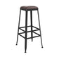 Contemporary Metal Solid Wood Barstool Indoor Bar Stool with Backless 1 Piece Upholstered Bar Stool(31"H) Clearhalo 'Bar Furniture' 'Bar Stools' 'bar_stools' 'furn' 'furn_bar_stools' 'furniture_bar_stools' 'Kitchen & Dining Furniture' 'kitchen&dining_furn' 'kitchen' 'kitchen_furn' Furniture' 4571425
