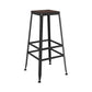 Contemporary Metal Solid Wood Barstool Indoor Bar Stool with Backless 1 Piece Non-Upholstered Bar Stool(31"H) Clearhalo 'Bar Furniture' 'Bar Stools' 'bar_stools' 'furn' 'furn_bar_stools' 'furniture_bar_stools' 'Kitchen & Dining Furniture' 'kitchen&dining_furn' 'kitchen' 'kitchen_furn' Furniture' 4571441