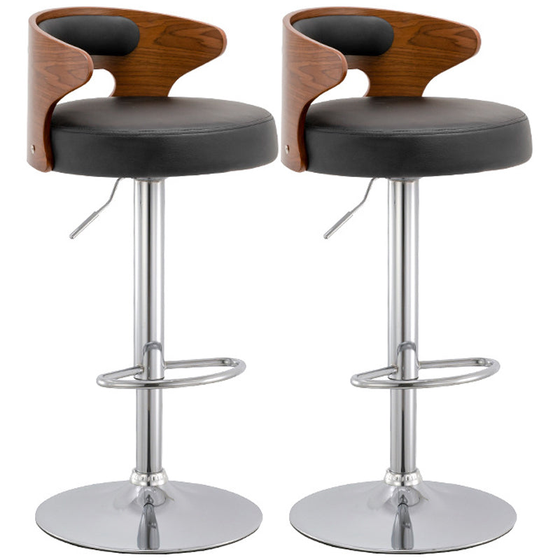 Modern Style Metal Stool with Swivel and Adjustable Height Living Room Simple Bar Stool Matte Black 2 Piece Set Clearhalo 'Bar Furniture' 'Bar Stools' 'bar_stools' 'furn' 'furn_bar_stools' 'furniture_bar_stools' 'Kitchen & Dining Furniture' 'kitchen&dining_furn' 'kitchen' 'kitchen_furn' Furniture' 4571453