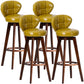 Scandinavia Style Bar-stool with Swivel Wooden Legs Round Seat for Kitchen Bar Ginger 4 Piece Set Clearhalo 'Bar Furniture' 'Bar Stools' 'bar_stools' 'furn' 'furn_bar_stools' 'furniture_bar_stools' 'Kitchen & Dining Furniture' 'kitchen&dining_furn' 'kitchen' 'kitchen_furn' Furniture' 4571468