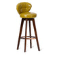 Scandinavia Style Bar-stool with Swivel Wooden Legs Round Seat for Kitchen Bar Ginger 1 Piece Clearhalo 'Bar Furniture' 'Bar Stools' 'bar_stools' 'furn' 'furn_bar_stools' 'furniture_bar_stools' 'Kitchen & Dining Furniture' 'kitchen&dining_furn' 'kitchen' 'kitchen_furn' Furniture' 4571470