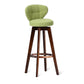 Scandinavia Style Bar-stool with Swivel Wooden Legs Round Seat for Kitchen Bar Green 1 Piece Clearhalo 'Bar Furniture' 'Bar Stools' 'bar_stools' 'furn' 'furn_bar_stools' 'furniture_bar_stools' 'Kitchen & Dining Furniture' 'kitchen&dining_furn' 'kitchen' 'kitchen_furn' Furniture' 4571473