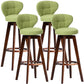 Scandinavia Style Bar-stool with Swivel Wooden Legs Round Seat for Kitchen Bar Green 4 Piece Set Clearhalo 'Bar Furniture' 'Bar Stools' 'bar_stools' 'furn' 'furn_bar_stools' 'furniture_bar_stools' 'Kitchen & Dining Furniture' 'kitchen&dining_furn' 'kitchen' 'kitchen_furn' Furniture' 4571474