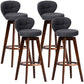Scandinavia Style Bar-stool with Swivel Wooden Legs Round Seat for Kitchen Bar Smoke Gray 4 Piece Set Clearhalo 'Bar Furniture' 'Bar Stools' 'bar_stools' 'furn' 'furn_bar_stools' 'furniture_bar_stools' 'Kitchen & Dining Furniture' 'kitchen&dining_furn' 'kitchen' 'kitchen_furn' Furniture' 4571494
