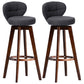Scandinavia Style Bar-stool with Swivel Wooden Legs Round Seat for Kitchen Bar Smoke Gray 2 Piece Set Clearhalo 'Bar Furniture' 'Bar Stools' 'bar_stools' 'furn' 'furn_bar_stools' 'furniture_bar_stools' 'Kitchen & Dining Furniture' 'kitchen&dining_furn' 'kitchen' 'kitchen_furn' Furniture' 4571496
