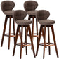 Scandinavia Style Bar-stool with Swivel Wooden Legs Round Seat for Kitchen Bar Coffee 4 Piece Set Clearhalo 'Bar Furniture' 'Bar Stools' 'bar_stools' 'furn' 'furn_bar_stools' 'furniture_bar_stools' 'Kitchen & Dining Furniture' 'kitchen&dining_furn' 'kitchen' 'kitchen_furn' Furniture' 4571497